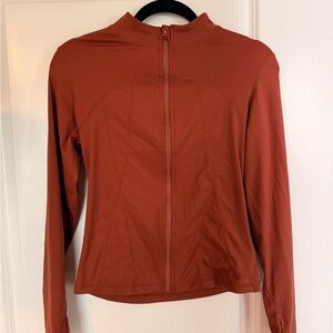 Rust Orange Zip-Up Jacket